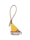 Prada Leather Keyring Pendant In Multi