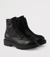 Prada Leather Amphibious Polished Finish Shoes In Black