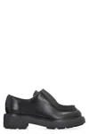 Prada Women's Leather Lace-up Shoes In Black