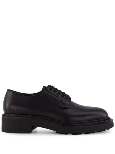 Prada Lacing Business Dress Shoes In Black