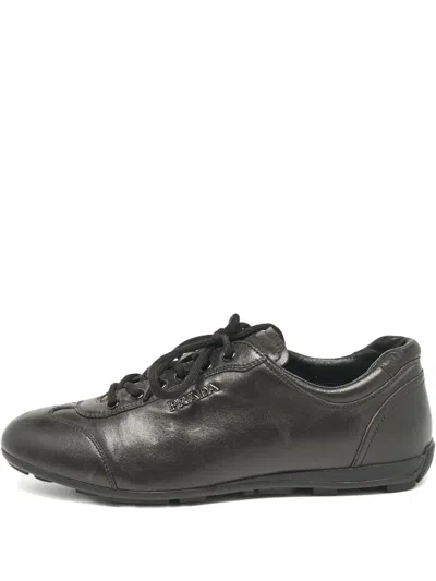 Pre-owned Prada Leather Lace-up Sneakers