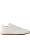 Prada Leather Lace-up Sneakers In White