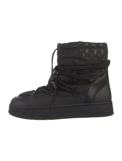 Pre-owned Prada Leather Lace-up Boots In Blue