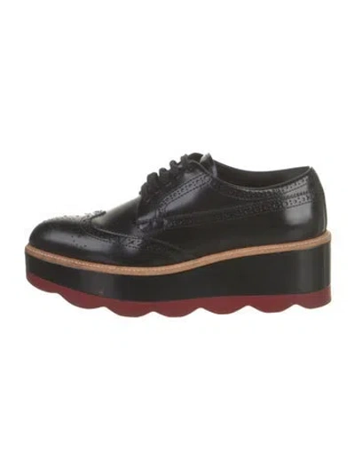 Pre-owned Prada Leather Lasercut Accents Oxfords In Multi