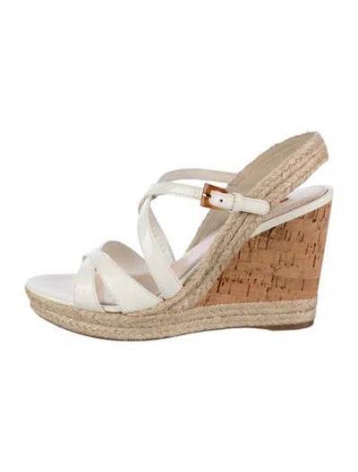 Pre-owned Prada Leather Leather Trim Embellishment Sandals In Neutrals
