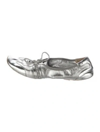 Pre-owned Prada Leather Leather Trim Embellishment Sneakers