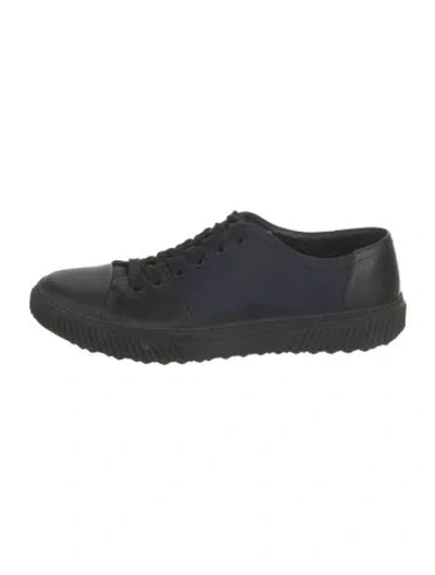 Pre-owned Prada Leather Leather Trim Embellishment Sneakers In Multi