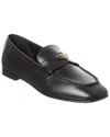 Prada Leather Loafer In Animal Print