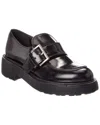 Prada Leather Loafer In Black