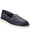 Prada Leather Loafer In Blue