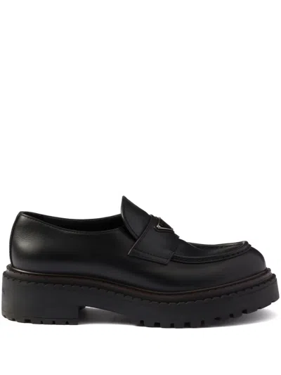 PRADA PRADA LEATHER LOAFERS