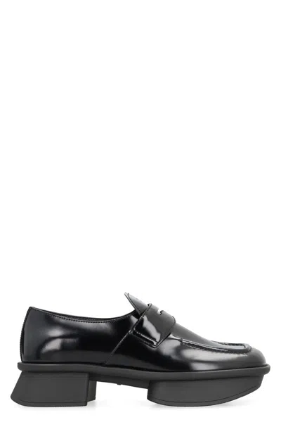 Prada Leather Loafers In Black