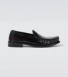 Prada Polished Leather Flat Shoes