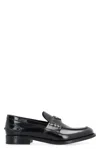 Prada Leather Loafers In Black