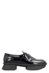 Prada Leather Loafers In Black