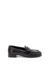 Prada Leather Loafers In Black