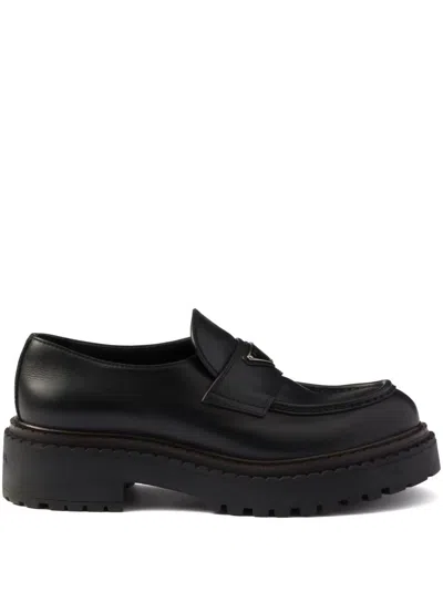 PRADA PRADA LEATHER LOAFERS