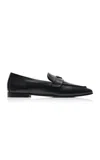Prada Leather Loafers In Black
