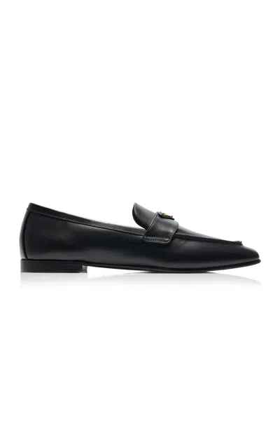 Prada Leather Loafers In Black