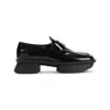Prada Equal Brushed Leather Loafers Shoes In Black