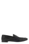 Prada Black Calf Leather Bos Taurus Slip-on Loafers In Black