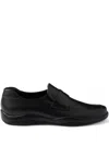 Prada Leather Loafers With Rubber Sole In Black
