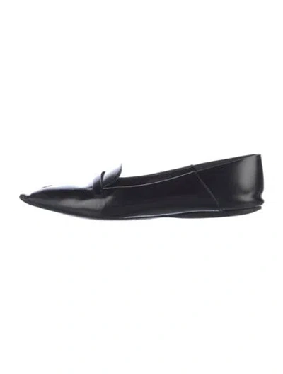 Pre-owned Prada Leather Loafers In Black