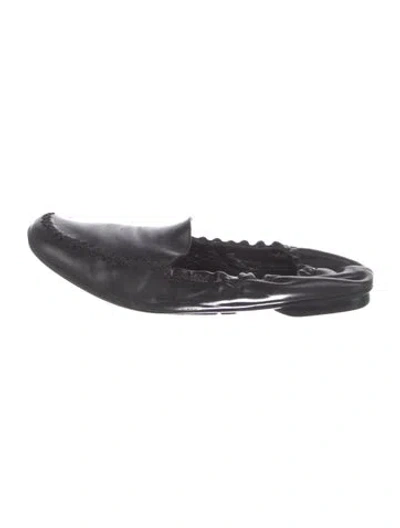 Pre-owned Prada Leather Loafers In Black