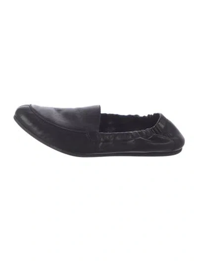 Pre-owned Prada Leather Loafers In Black