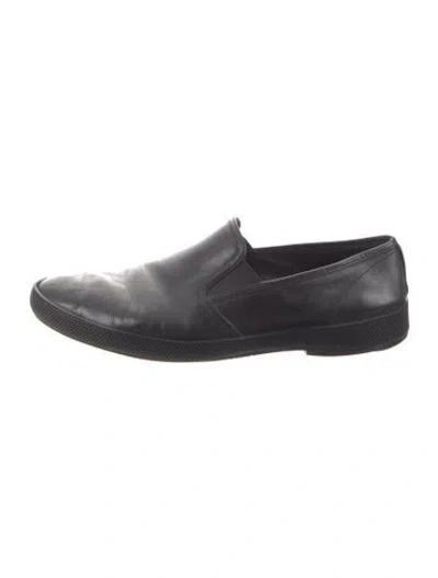 Pre-owned Prada Leather Loafers In Black