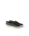Prada Leather Loafers In Black
