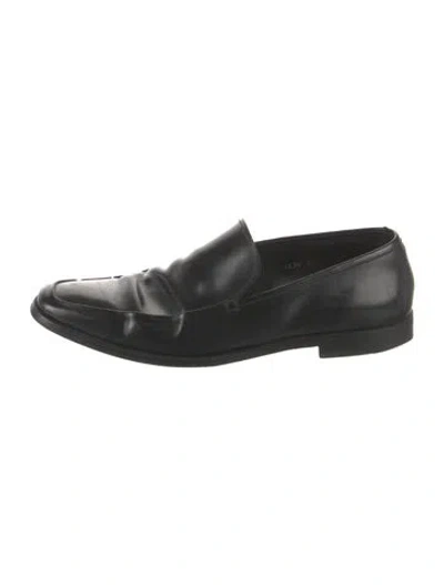 Pre-owned Prada Leather Loafers In Black
