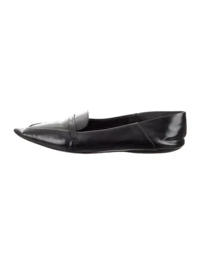 Pre-owned Prada Leather Loafers In Black