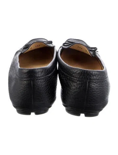 Pre-owned Prada Leather Loafers In Black