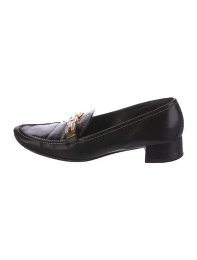 Pre-owned Prada Leather Loafers In Black