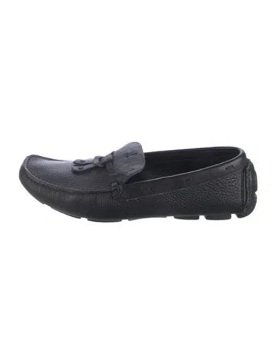 Pre-owned Prada Leather Loafers In Black