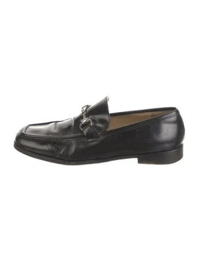 Pre-owned Prada Leather Loafers In Black