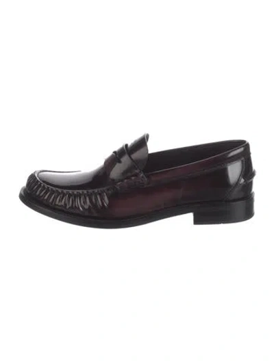 Pre-owned Prada Leather Loafers In Black