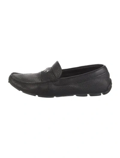 Pre-owned Prada Leather Loafers In Black
