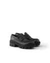 Prada Leather Loafers In Black
