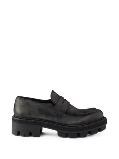 PRADA LEATHER LOAFERS