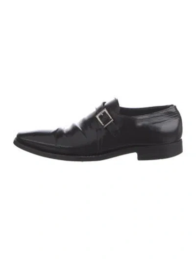 Pre-owned Prada Leather Loafers In Black