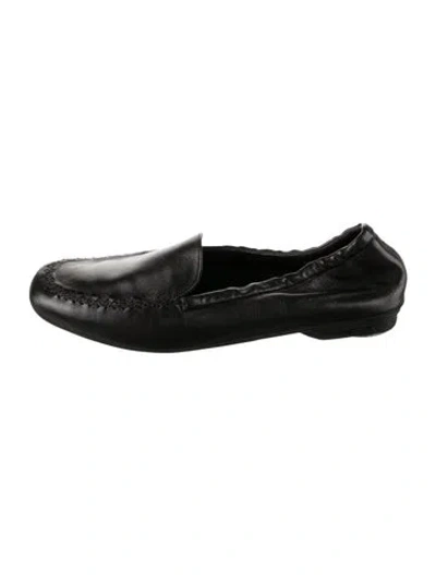 Pre-owned Prada Leather Loafers In Black