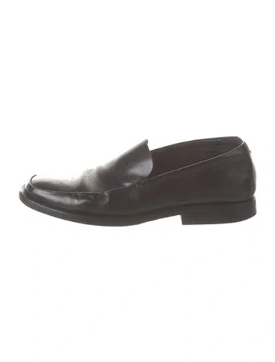 Pre-owned Prada Leather Loafers In Black