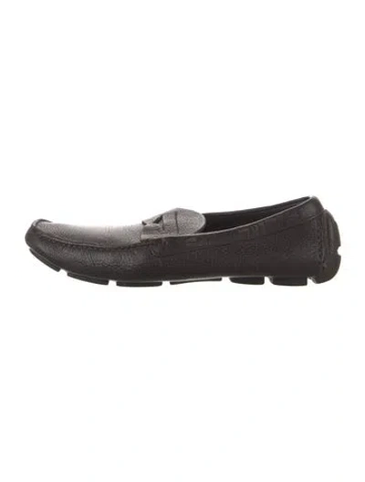 Pre-owned Prada Leather Loafers In Black