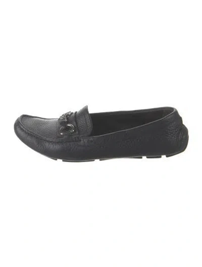 Pre-owned Prada Leather Loafers In Black