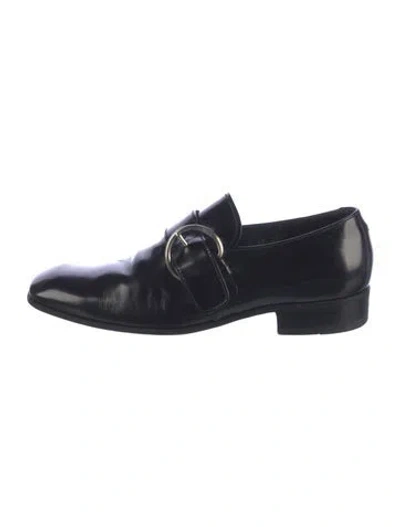 Pre-owned Prada Leather Loafers In Black