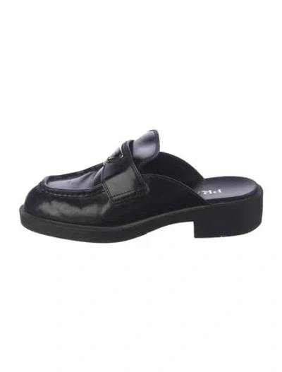 Pre-owned Prada Leather Loafers In Black