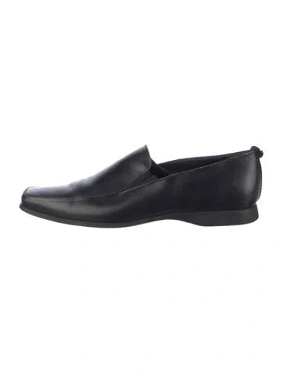 Pre-owned Prada Leather Loafers In Black