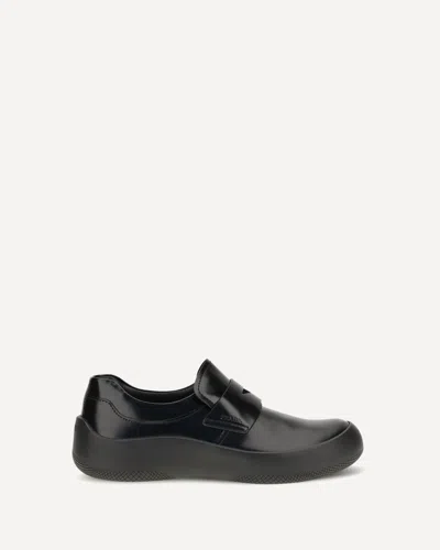 Prada Leather Loafers In Black